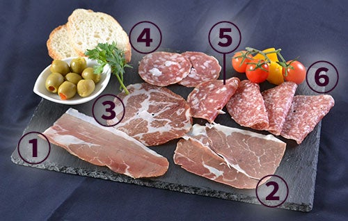 生ハム サラミ６種盛り合わせ 45g 冷凍 ビラーニ 業務用食材 飲食店仕入れ ミクリード