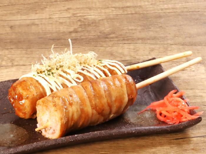 肉巻きお好み焼き味つきおにぎり棒　（120ｇ） 4本