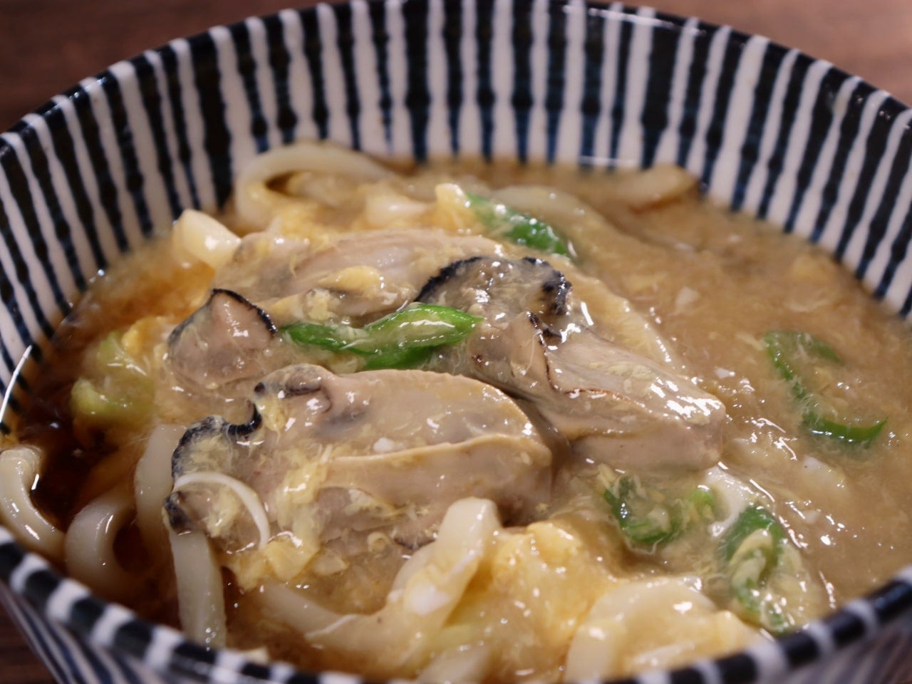 牡蠣玉あんかけうどん