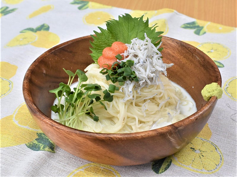 明太しらすのヴィシソワーズさっぱりそうめん