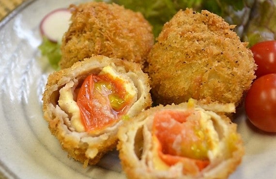 トマト豚バラチーズ揚げ　50g×15個