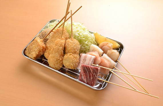 串揚げセット（肉・海鮮） 5食
