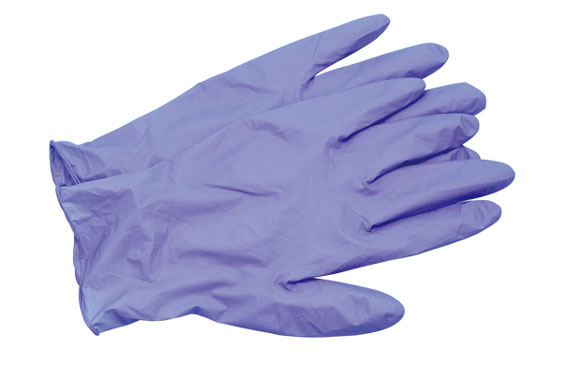 ニトリル手袋(粉なし・紫)Ｍサイズ 100枚