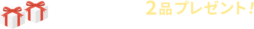 お好きな商品を2品プレゼント！